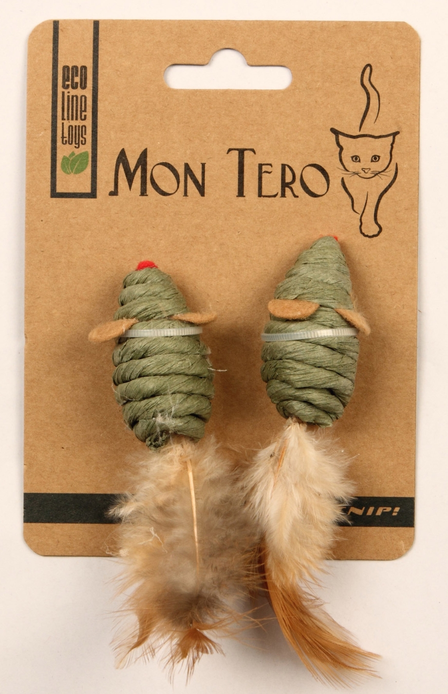 Мон Теро игрушка д/к мышь с кошачьей мятой, эко, 5см (2 шт) (51483)