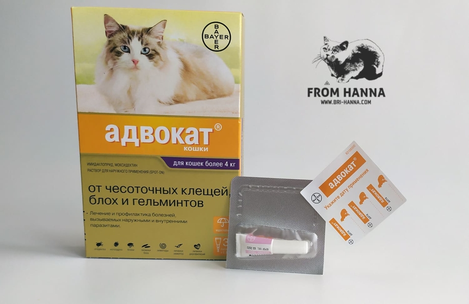 Таблетки от блох и глистов для кошек