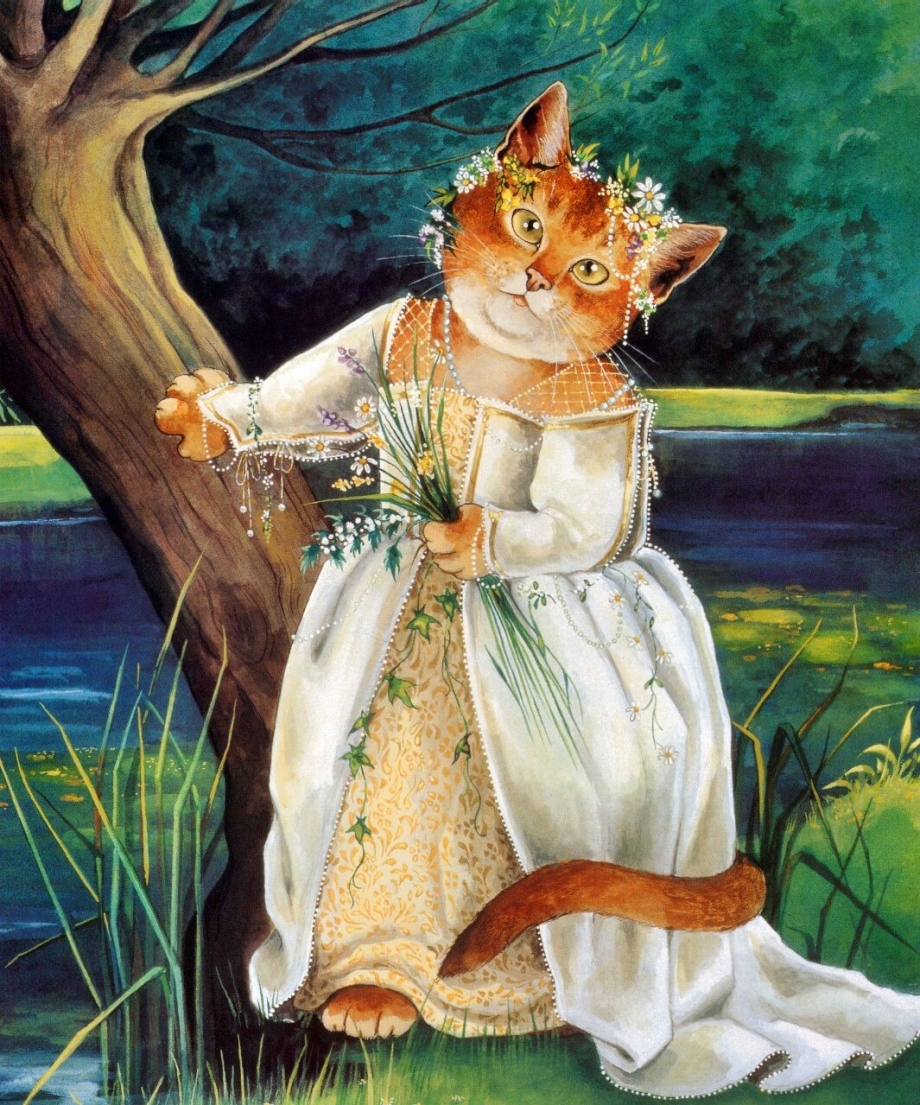 Кошки художница Susan Herbert -