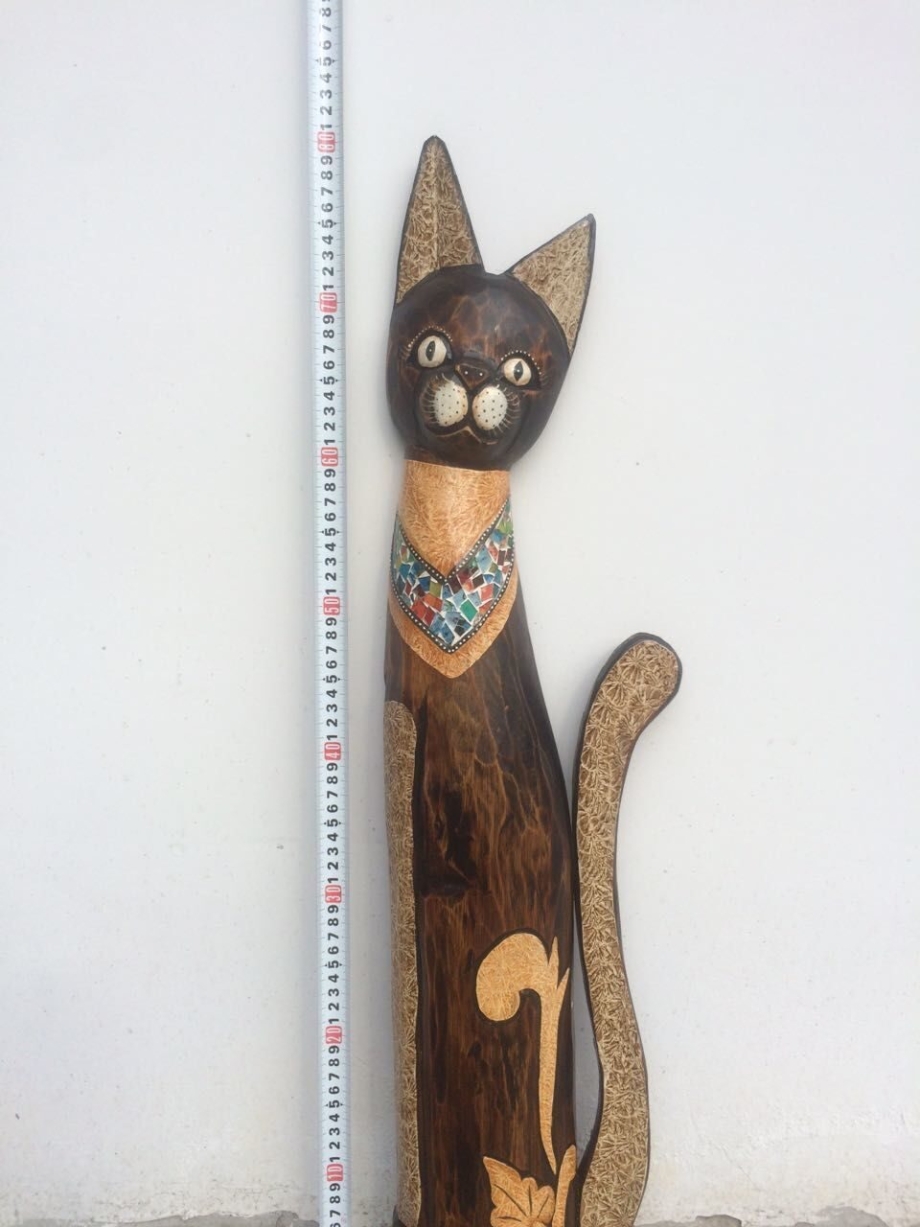 Декоративные деревянные коты