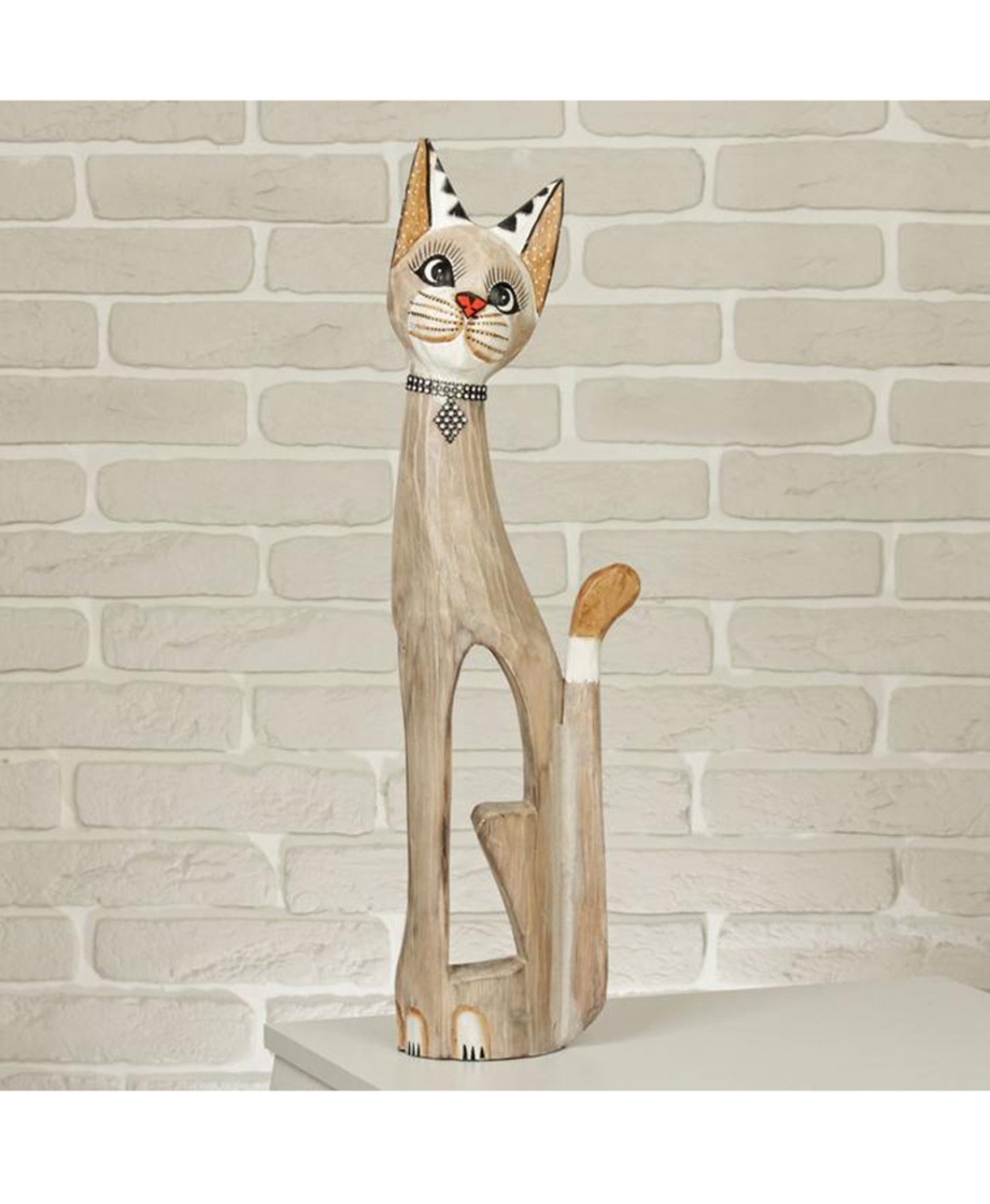 Кошки из дерева для интерьера