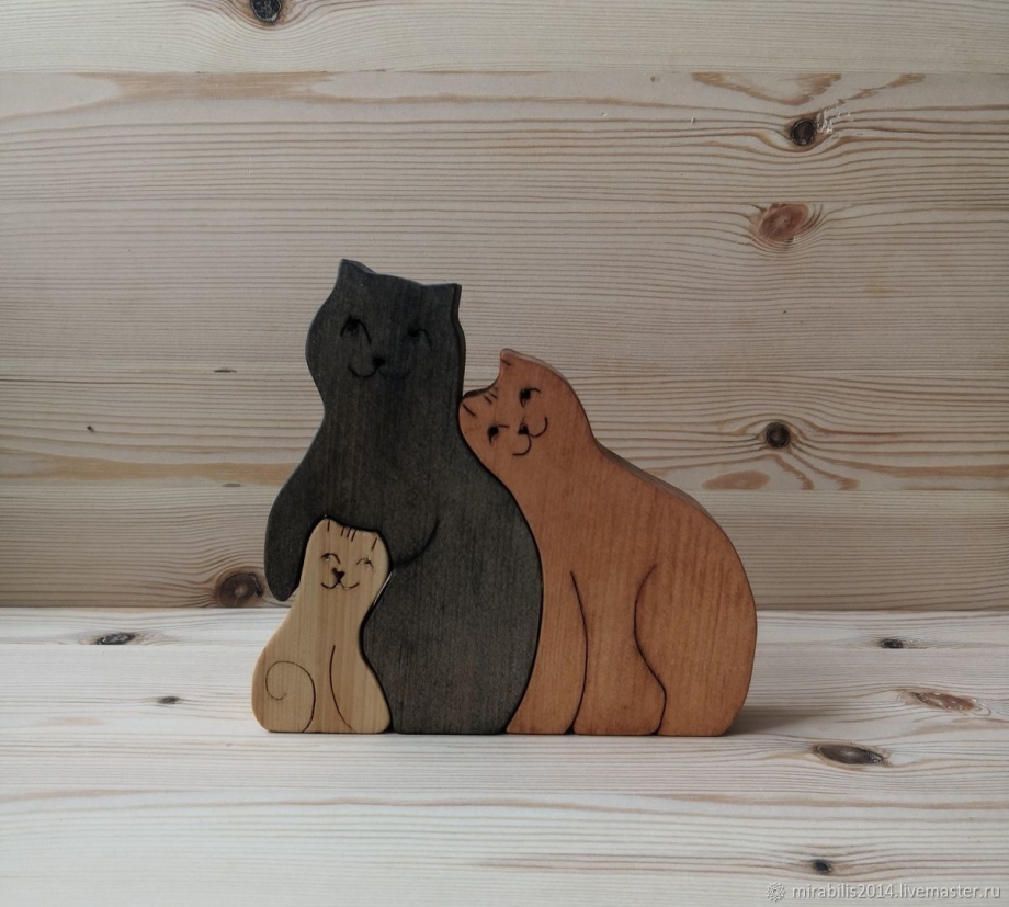 Коты из дерева