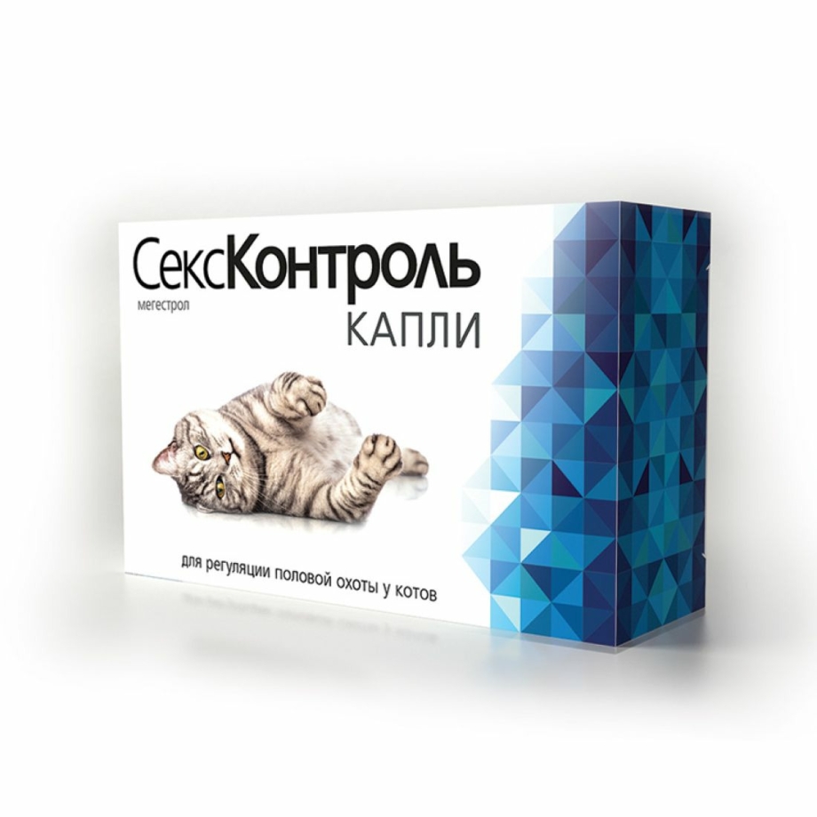 Капли СЕКСКОНТРОЛЬ для регуляции половой охоты у котов, 3 мл
