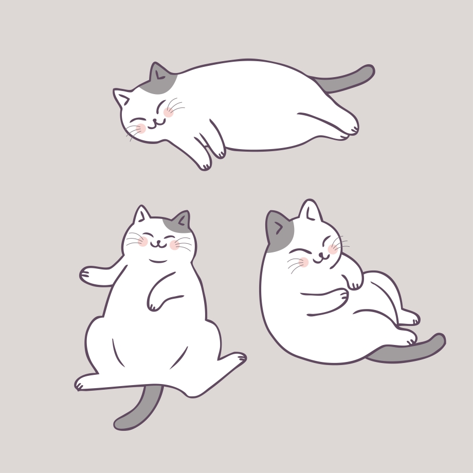 Кот лежит вектор