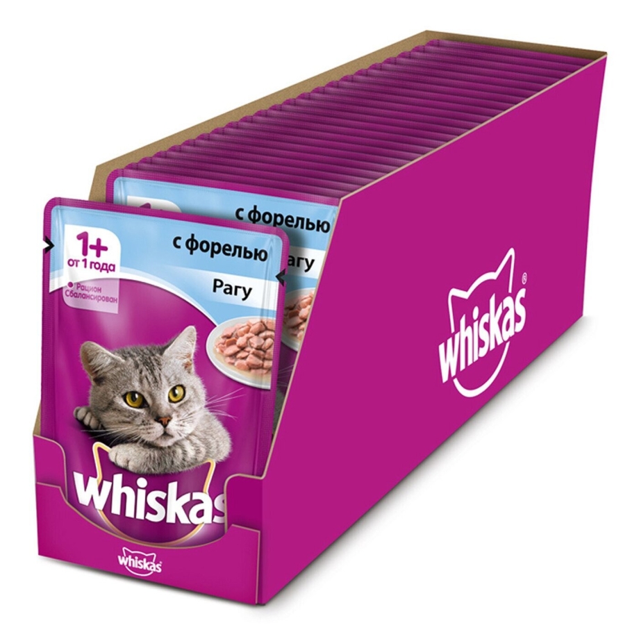 Корм для кошек Whiskas с индейкой 24шт. Х 85 Г