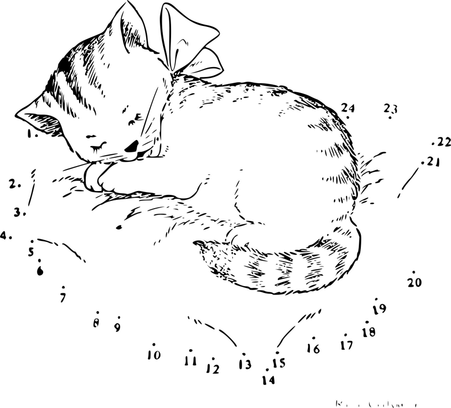 Котенок по точкам