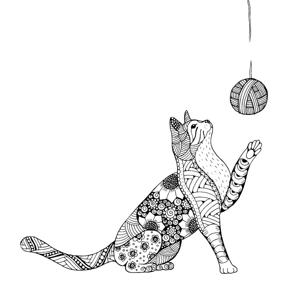 Котенок с клубком антистресс