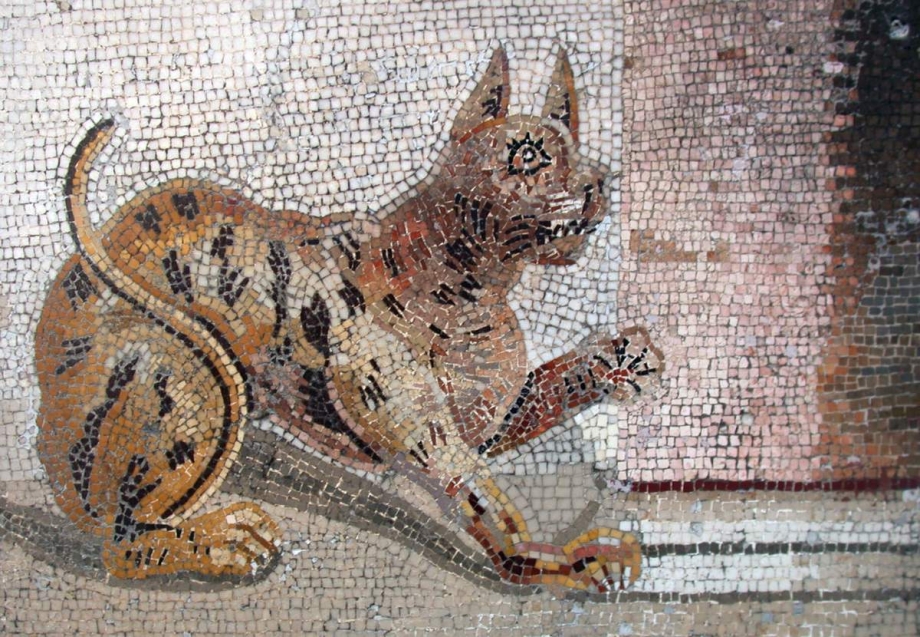 Римская мозаика кот