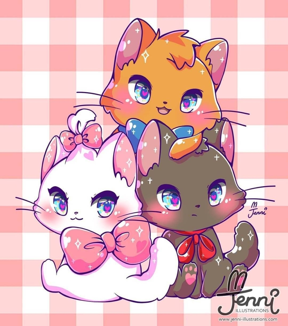 Милые мультяшные котята