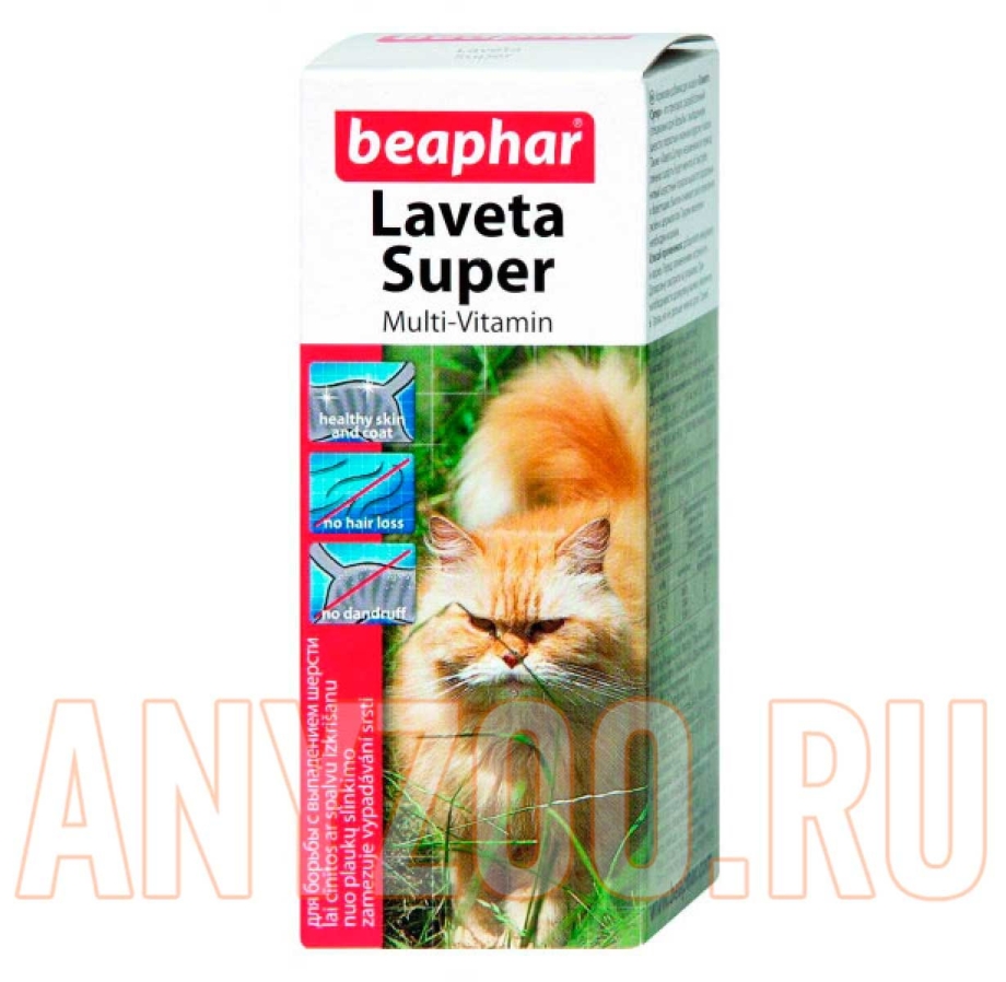Витамины для кошек Beaphar Laveta super, 50 мл