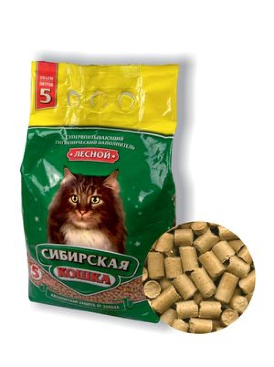 Сибирская кошка наполнитель Лесной 10л