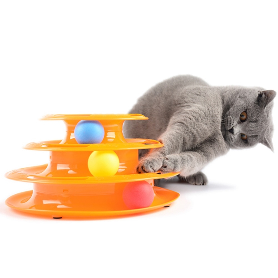 PETSTAGES игрушка для кошек трек "3 этажа" основание 24 см
