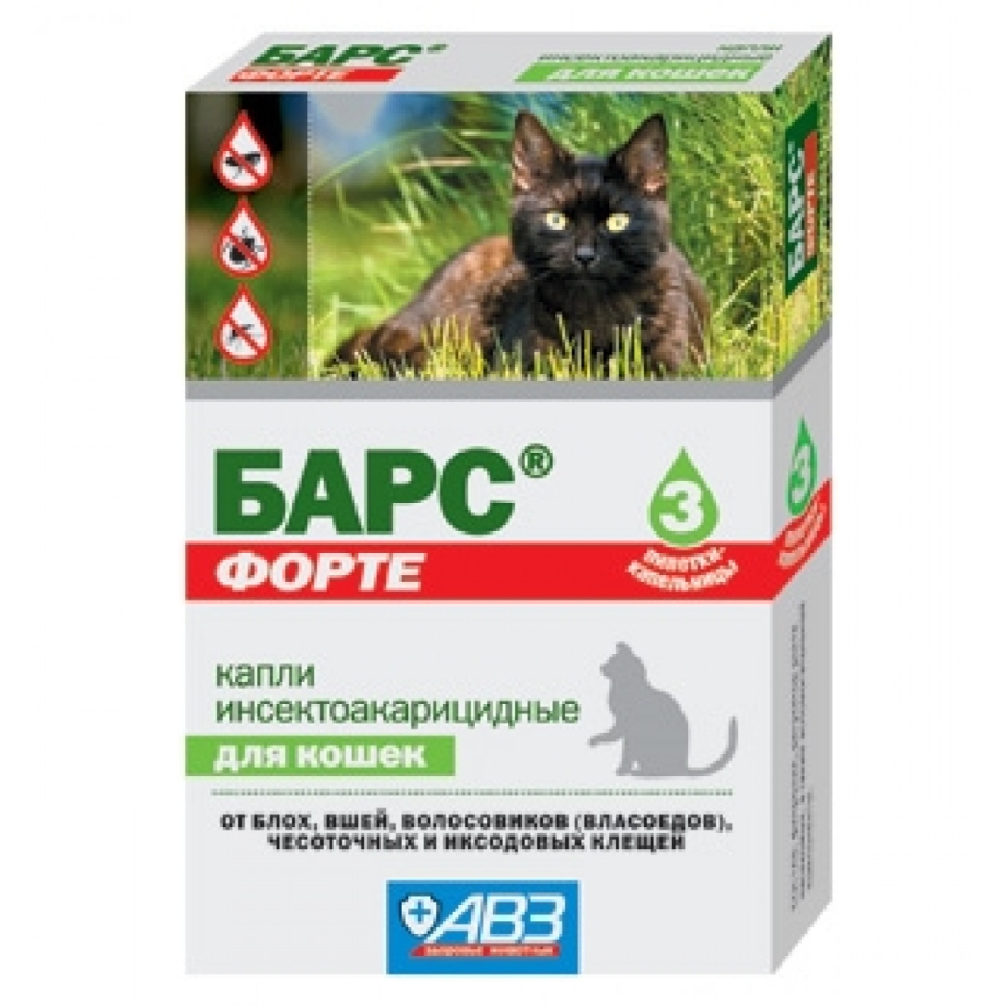 Капли Барс для кошек инсектоакарицидные