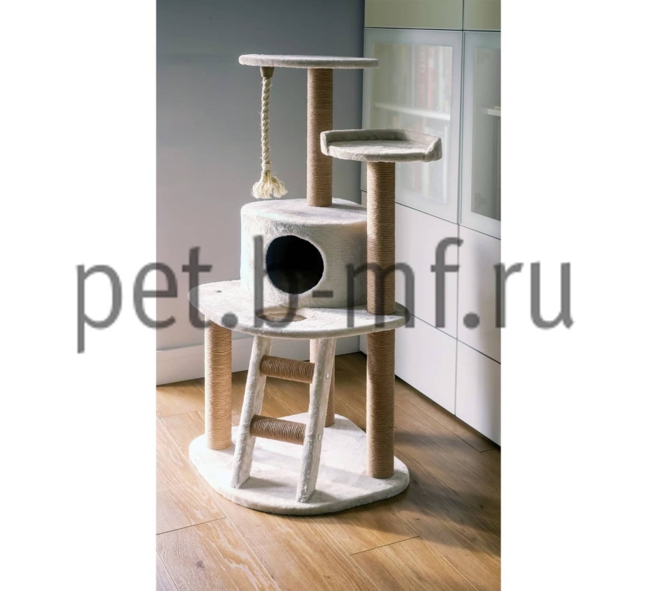 Дом-когтеточка для кошек Foxie Лондон 40х40х100см серый