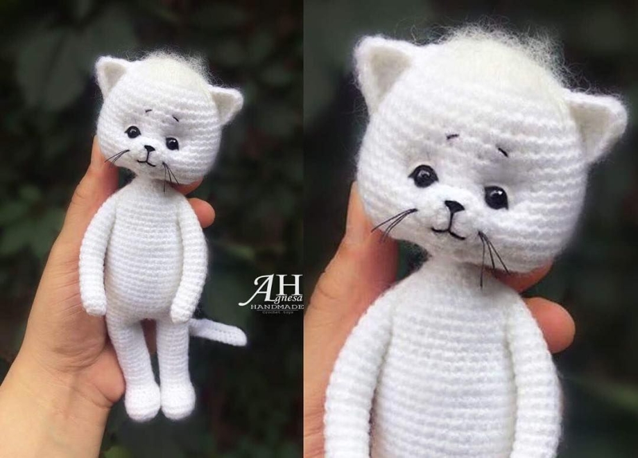 Котик амигуруми крючком