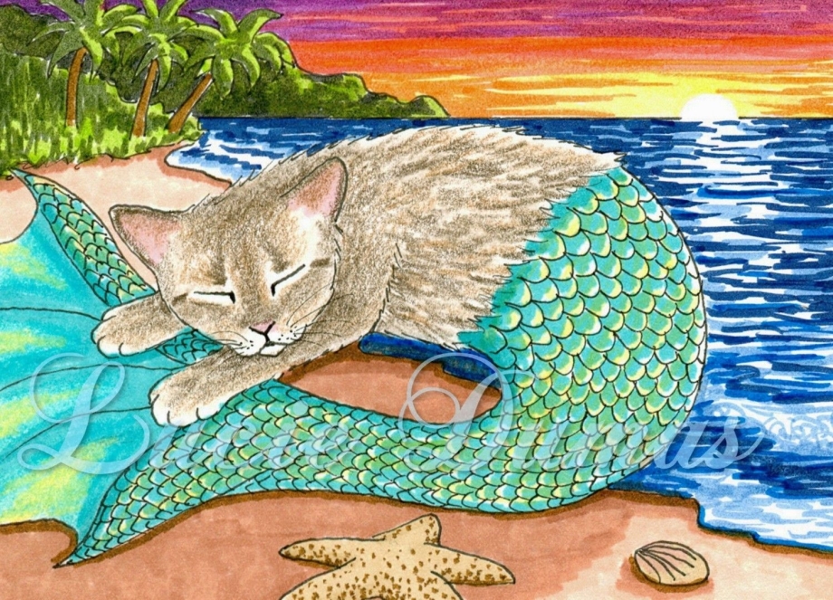 Кот с рыбьим хвостом