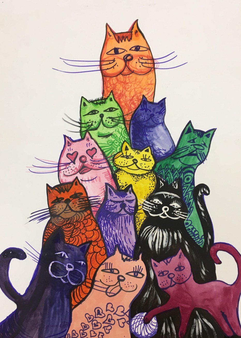 Кот стилизация