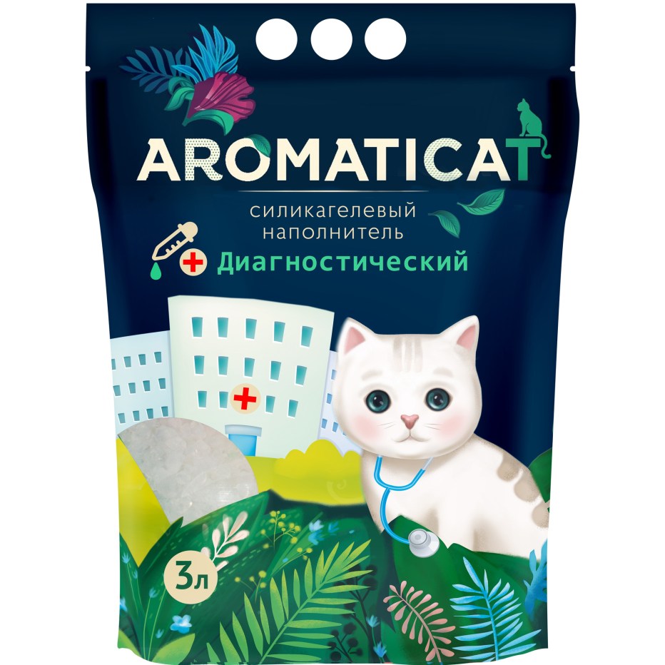 Впитывающий наполнитель AROMATICAT силикагелевый классика 35 л