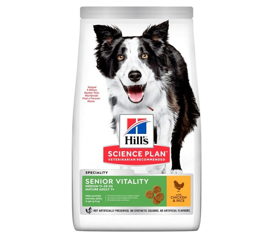 Сухой корм для собак Hills youthful Vitality Medium Breed Adult 7+