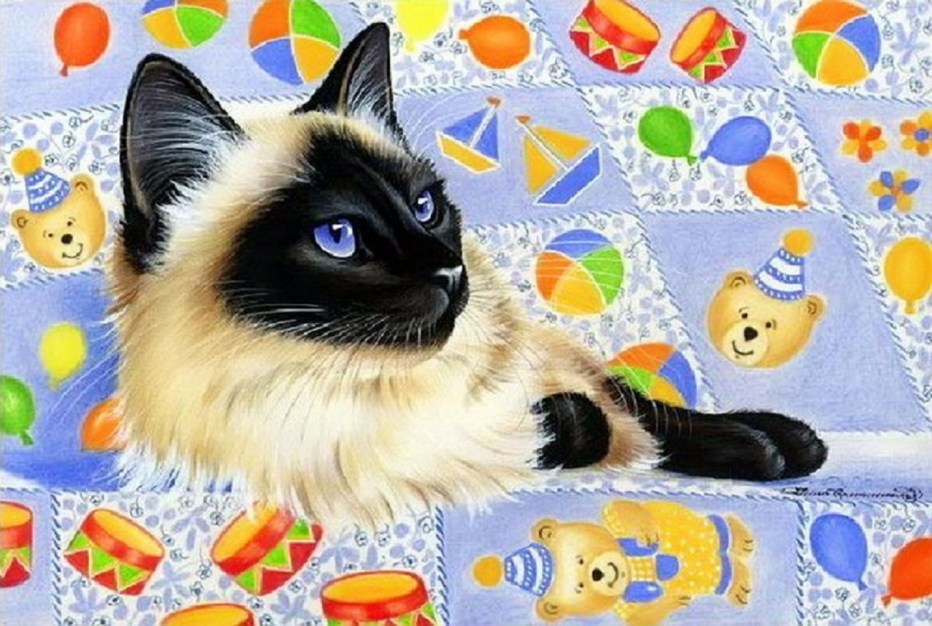 Картина по номерам "котик"