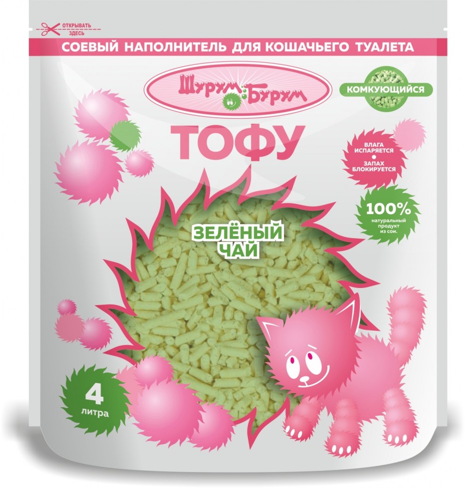 Наполнитель для кошачьего туалета Тоффи