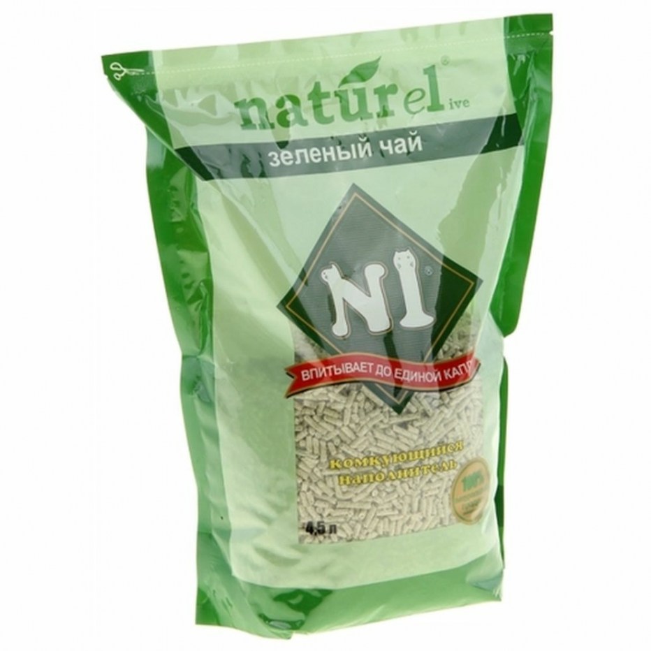 Наполнитель №1 naturel зеленый чай (4,5л) комкующий