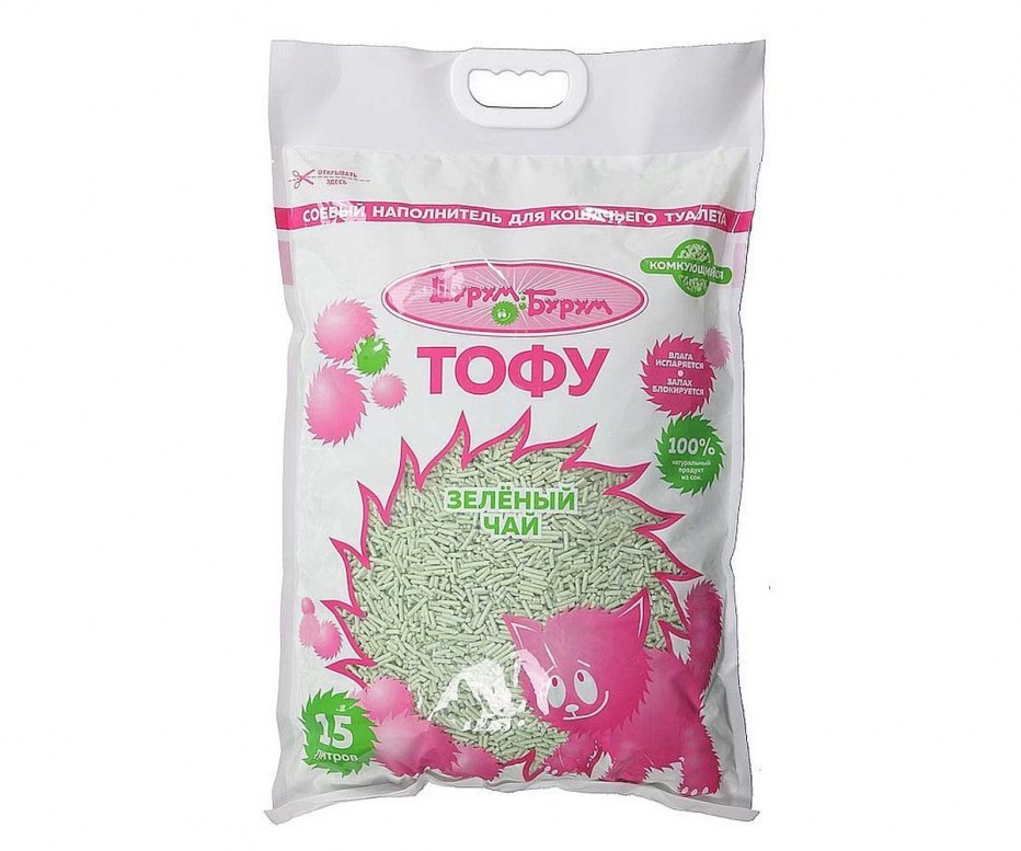 Комкующийся наполнитель Cat Step Tofu Green Tea растительный 12 л