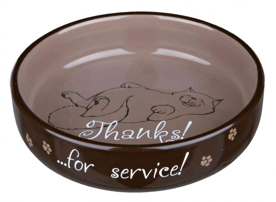 Миска Trixie керамическая миска "thanks for service!" Для коротконосых пород