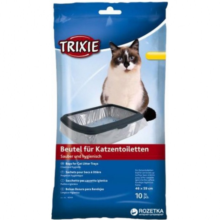 Trixie пакеты уборочные для кошачьих туалетов l: 46x59см, 10шт