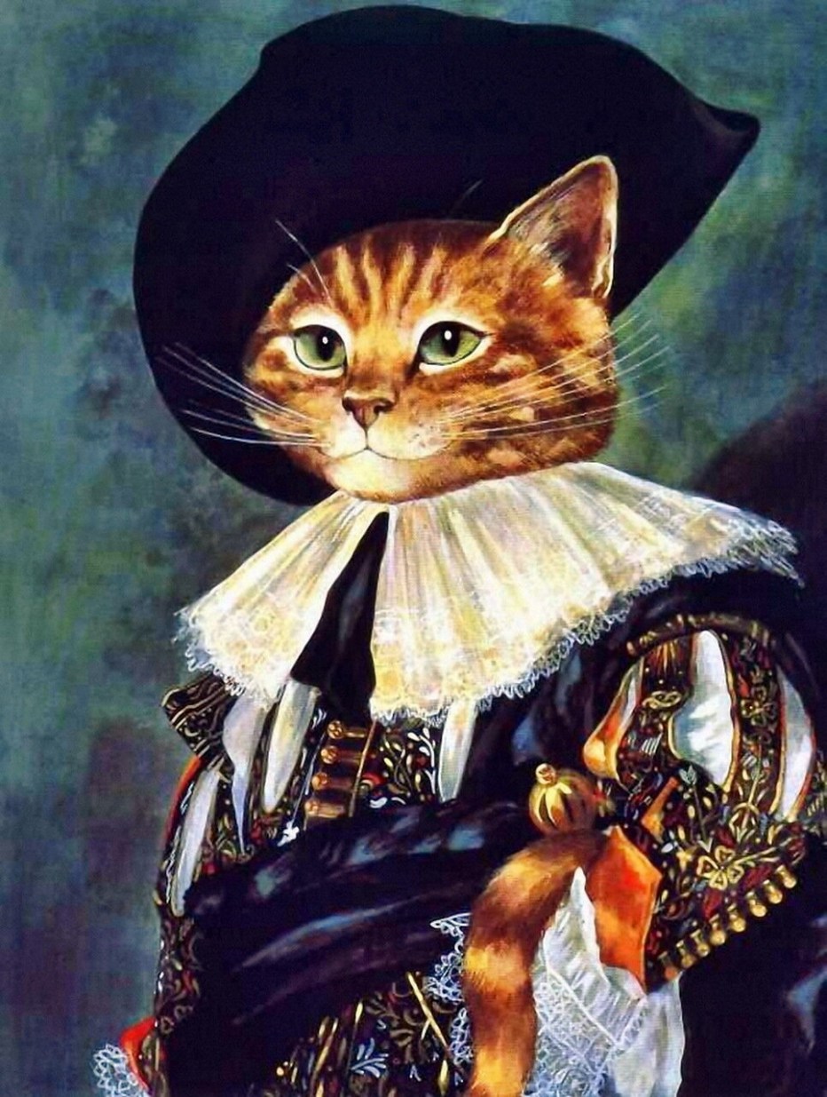 Рыжий кот арт