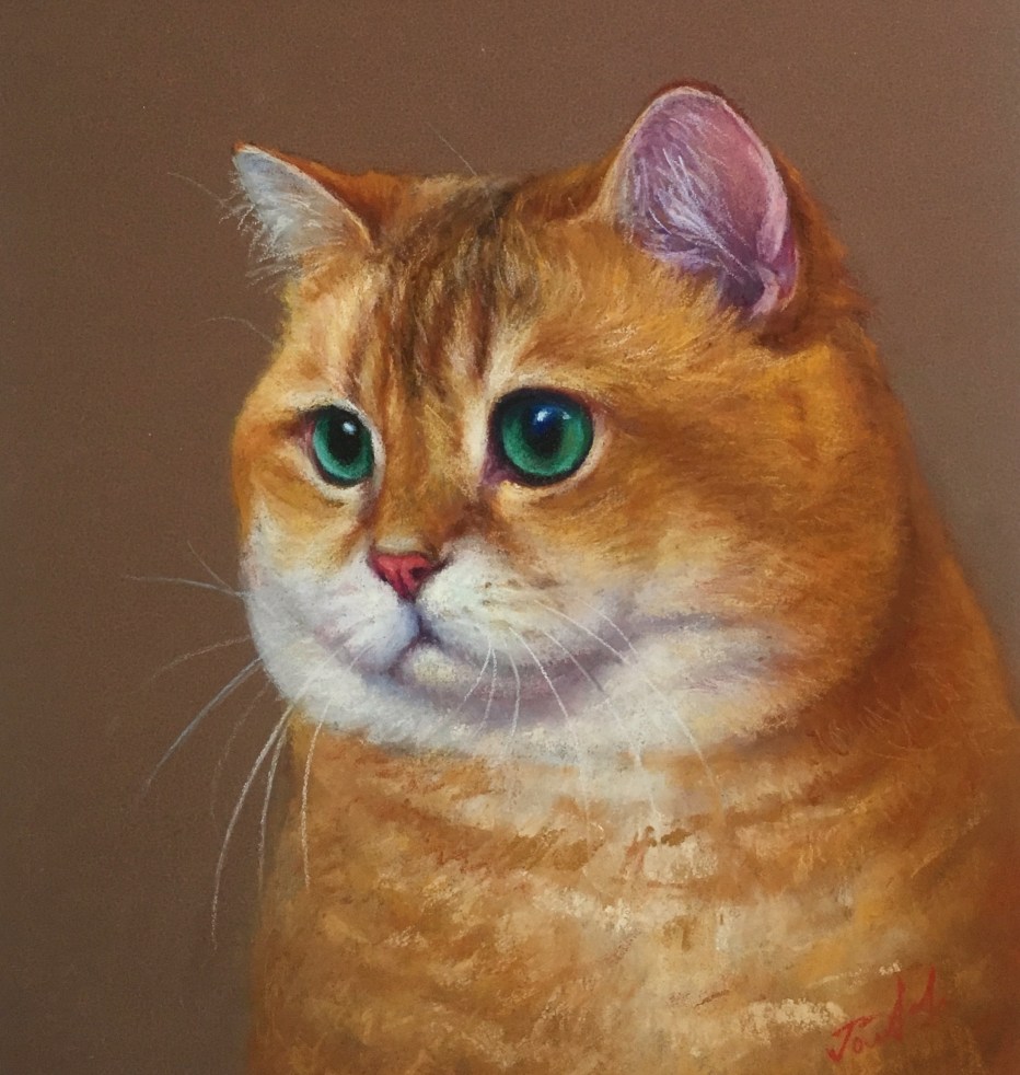 Рыжий кот живопись