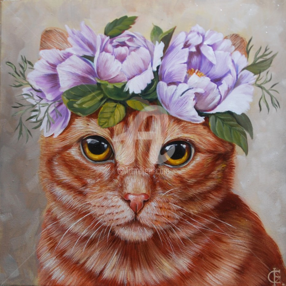 Кот в костюме живопись