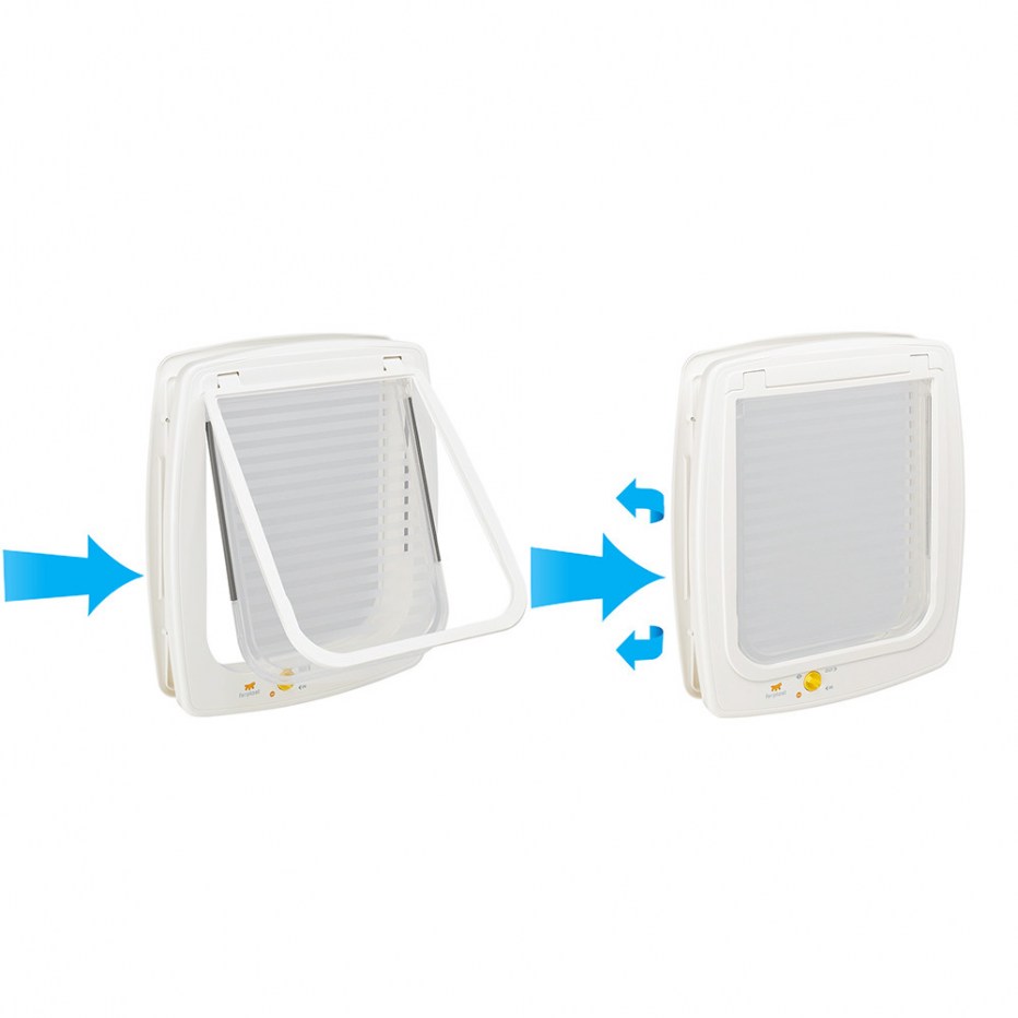 Дверца в дверь для животных Trixie 2-way Flap s-m 30х36 см белый