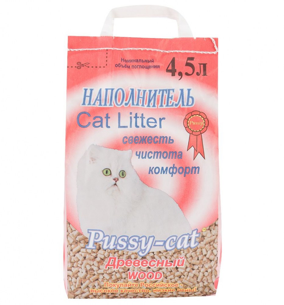 Наполнитель pussy-Cat древесный 10л