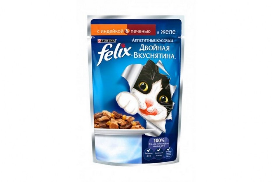 Корм для кошек Felix двойная вкуснятина с птицей 300 г