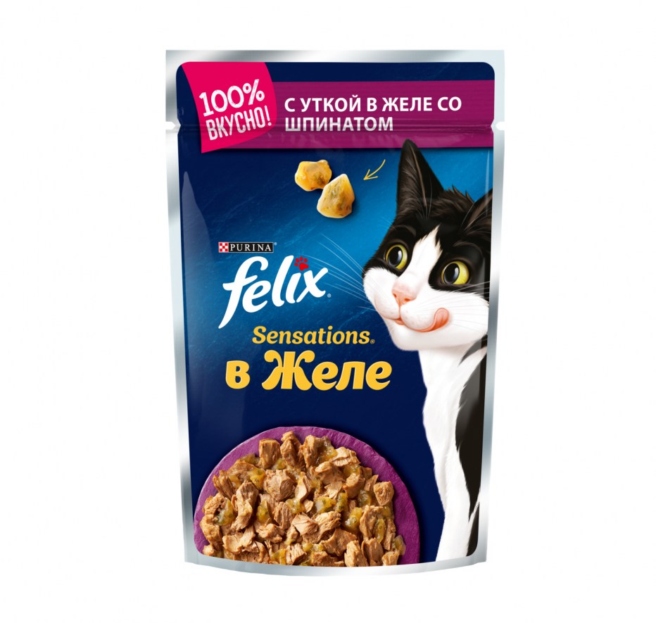 Корм для кошек Felix Sensations с говядиной и с томатами 85 г