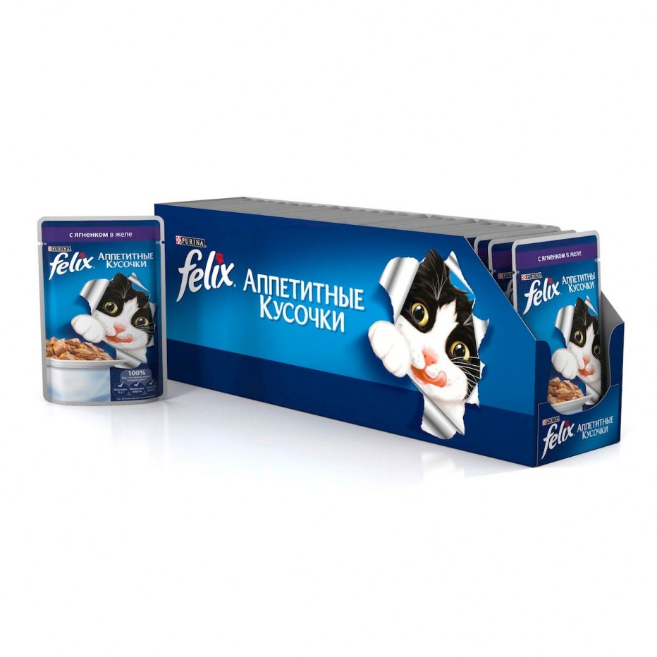 Корм для кошек Felix двойная вкуснятина с рыбой 750 г