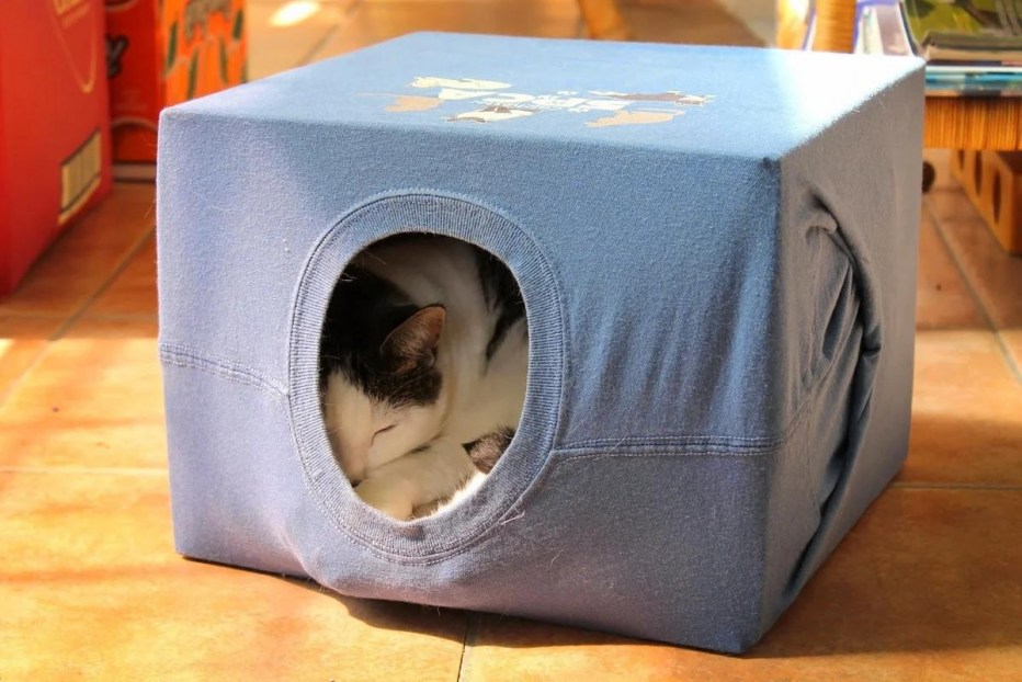 Как сделать уютный домик для кошек своими руками