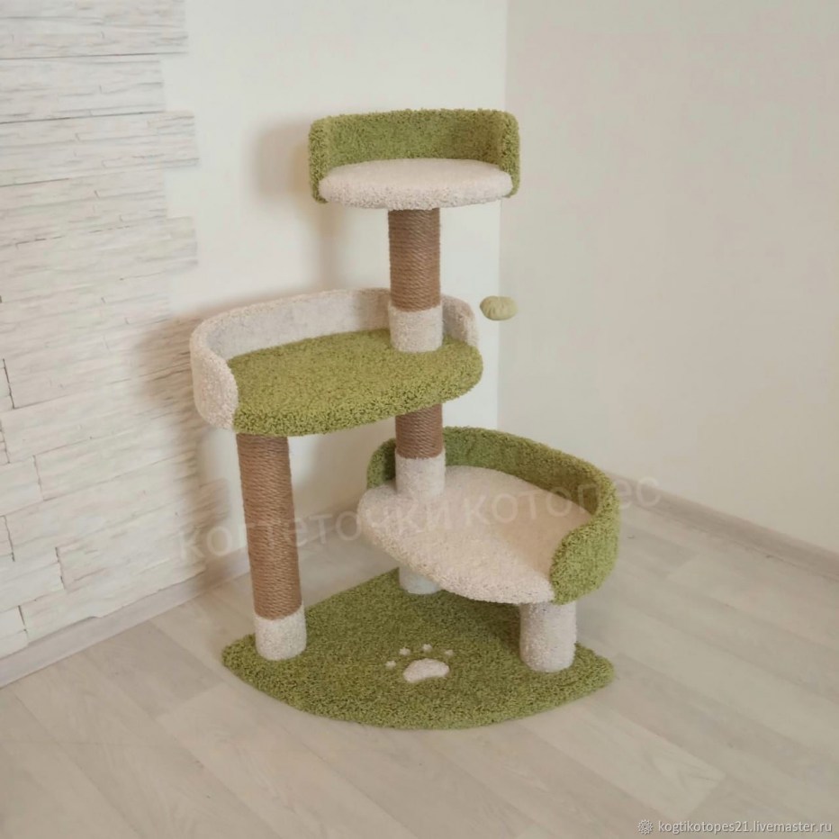 Игровой комплекс с когтеточкой из ковролина, 40 х 20 х 4 см 7005883