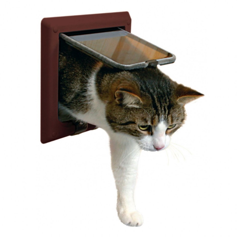 Дверца для кошек Trixie 4-way Cat Flap, серая, 14,7х15,8см