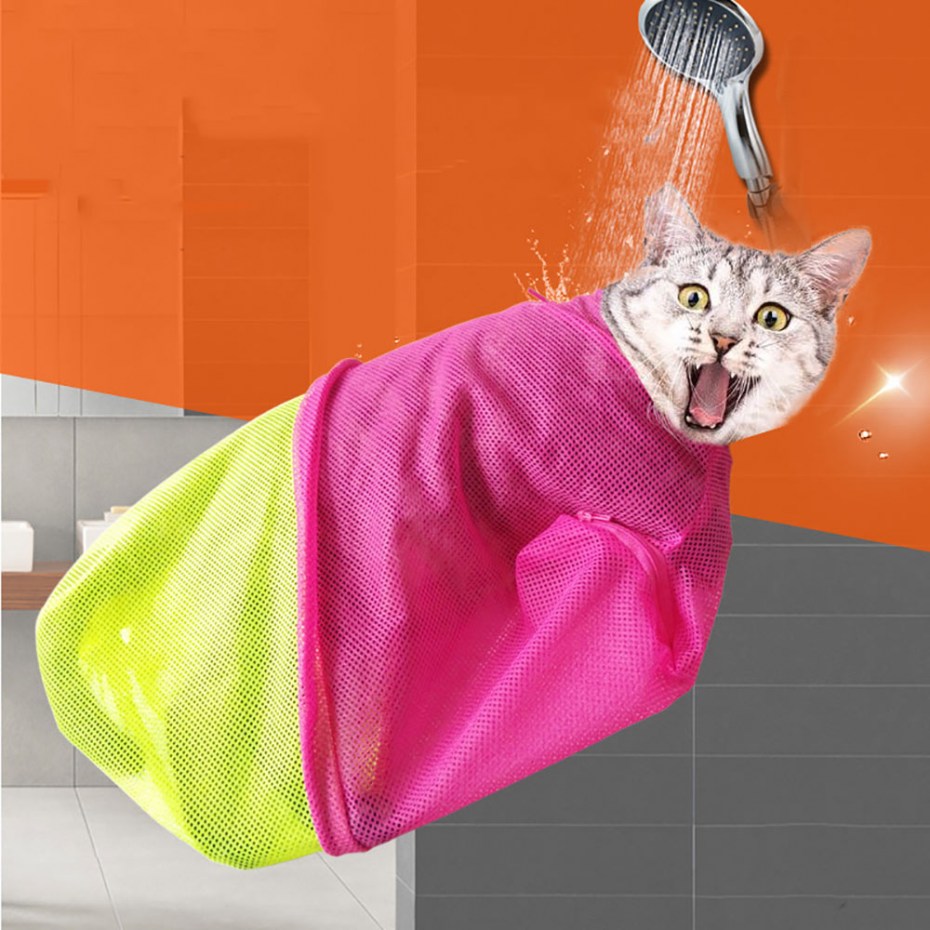 Мешок для мытья кошек