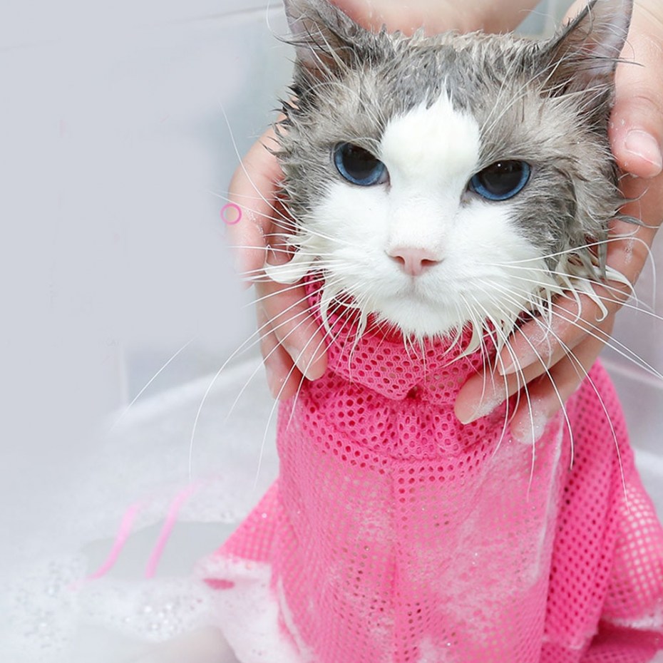 Мешок для мытья кошек