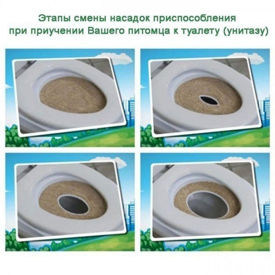 Система приучения кошек к унитазу