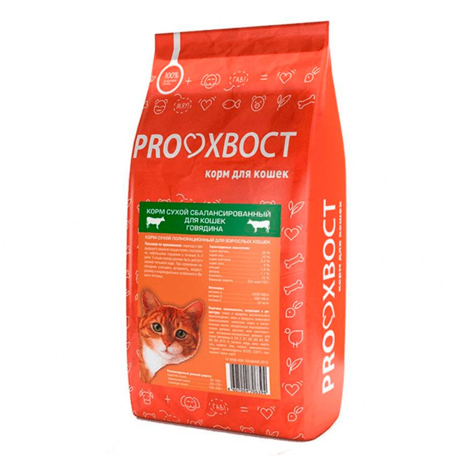 Корм д/кошек прохвост сухой 350г