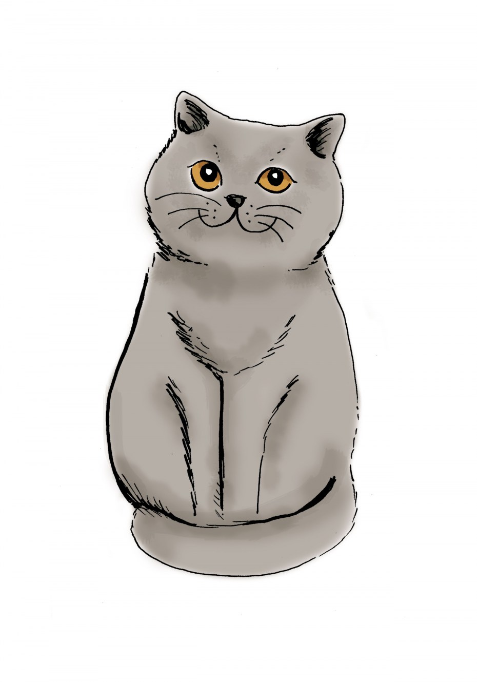 Британский кот мультяшный