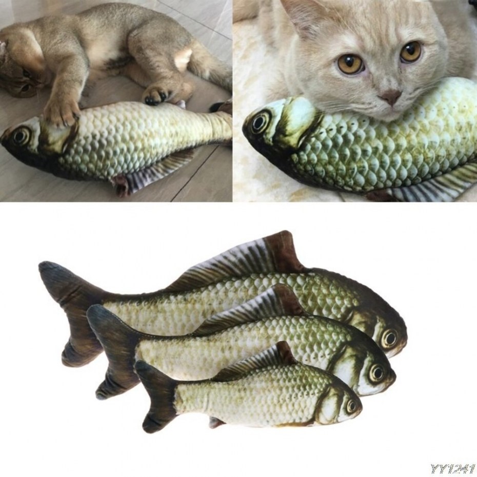 Мягкая игрушка рыба для кошек