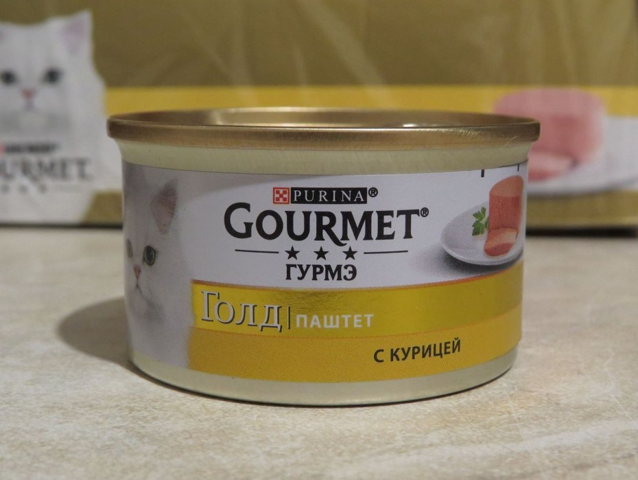 Влажный корм Gourmet Голд паштет для кошек с курицей 85 г