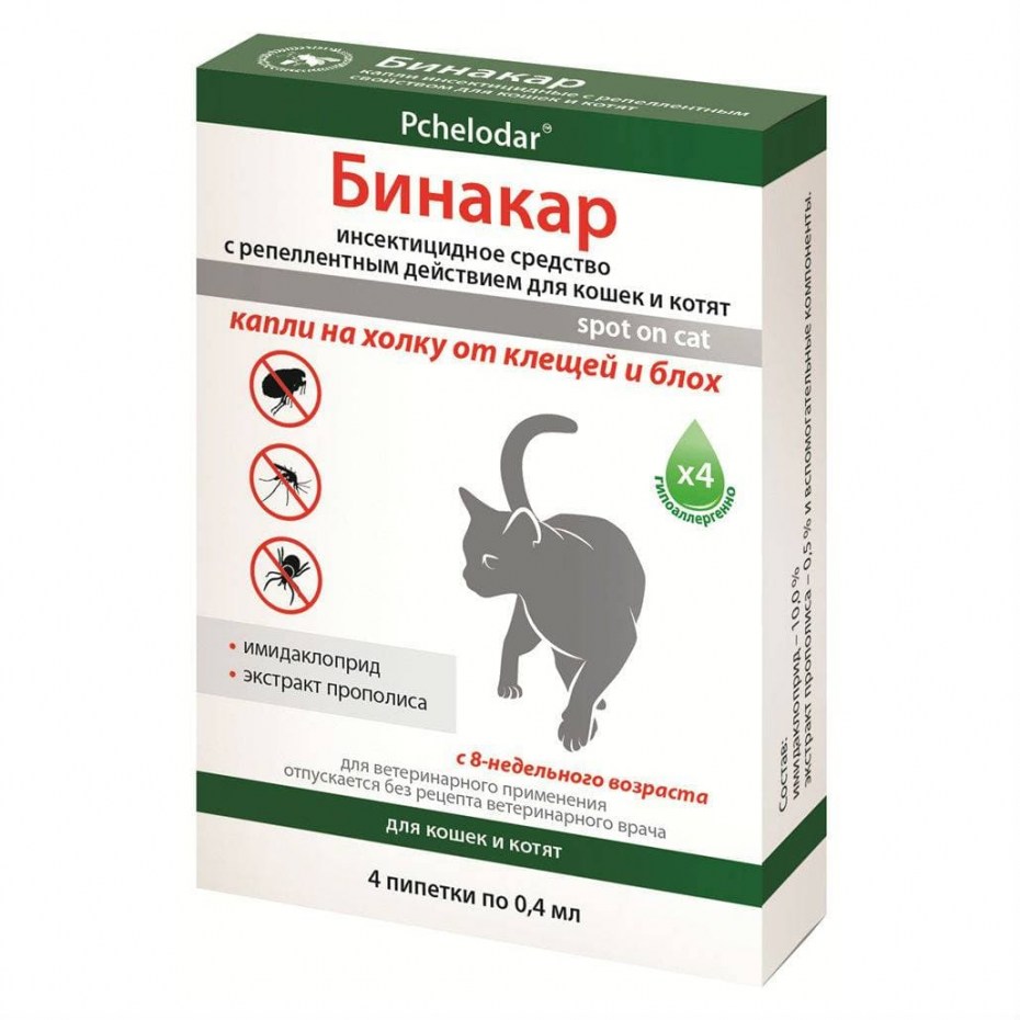 Капли от блох для собак Бинакар