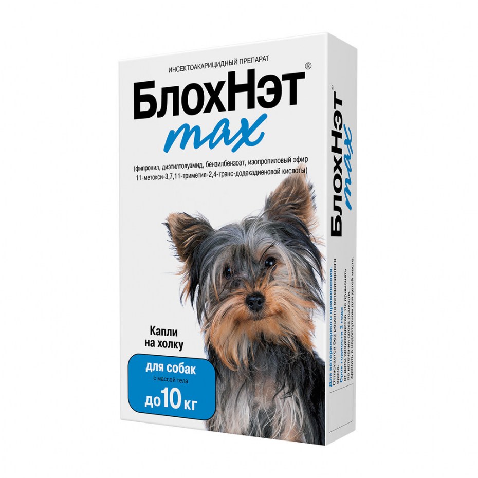 БЛОХНЭТ Макс капли для собак до 10 кг