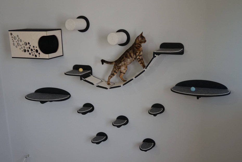 Кошачий домик на стене